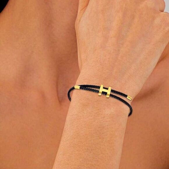 REVOLVE Jewelry - Black rope bracelet Q710